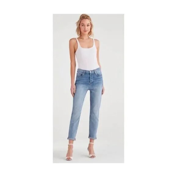 74AMK 7 For All Man Kind Josefina High Rise Skinny Boyfriend Denim Jeans - Picture 1 of 13